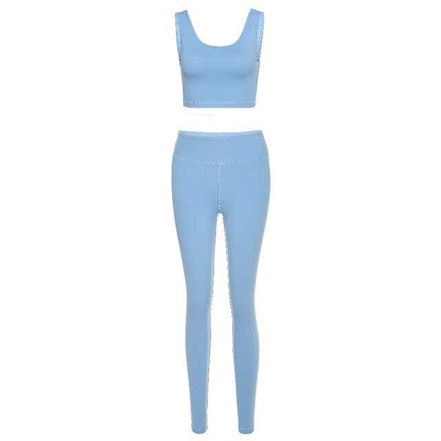 2 Piece Set Workout Clothes for Women Sports Bra and Leggings Set Sports Wear for Women Gym Clothing Athletic Yoga Set 2020 New-1