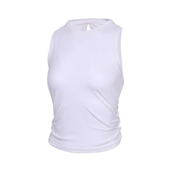 Chic Back Open Yoga Fitness Crop Top Women-2