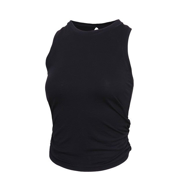 Chic Back Open Yoga Fitness Crop Top Women-3