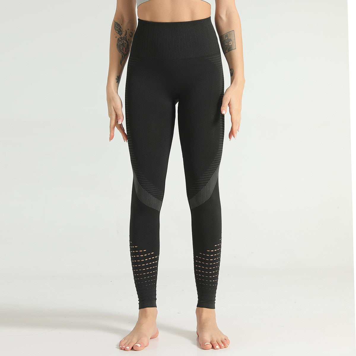 Hollow Out Fitness Gym Leggings Women Seamless Energy Tights Workout Running Activewear Yoga Pants Sport Trainning Wear-1