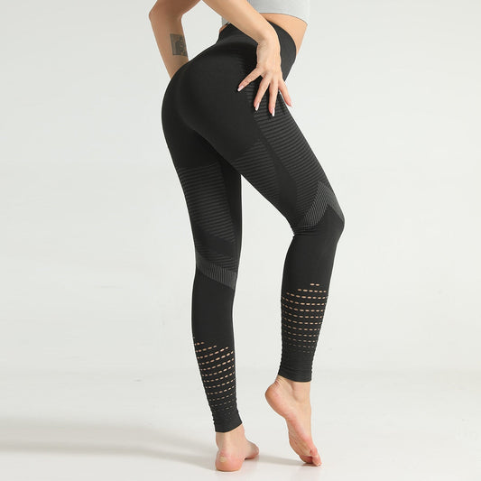 Hollow Out Fitness Gym Leggings Women Seamless Energy Tights Workout Running Activewear Yoga Pants Sport Trainning Wear-0